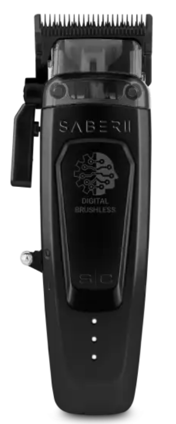 StyleCraft SABER 2 CLIPPER - PROFESSIONAL CORDLESS MODULAR HAIR CLIPPER WITH HIGH-TORQUE DIGITAL BRUSHLESS MOTOR IN BLACK